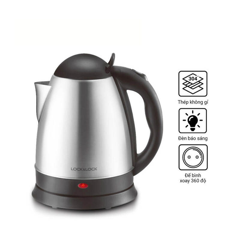 Ấm Đun LocknLock 1.5L, 220V~ 50Hz/1500W, 205x170x222mm - Màu đen - EJK228BLK, , large image number null